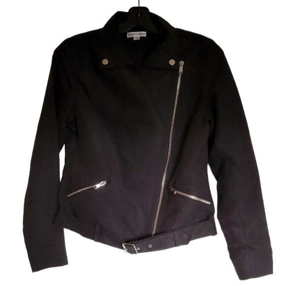 Faux Suede Jacket Belt Detail Spring Coat - Picture 5 of 10